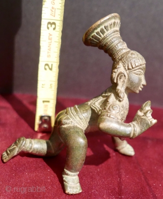 17th c  Hindu 'Balakrishna',  bronze,  4"H x 2"W. 

Museum quality but for a break in the fingers of the left hand.         