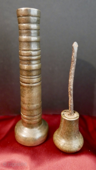 Antique Accoutrements for 'Paan' Chewing(betel nut);  Laos;  brass;  18th-19th c.

These ethnographic items are a collection of antique implements used, long ago,  by devotees of the wildly popular custom  ...