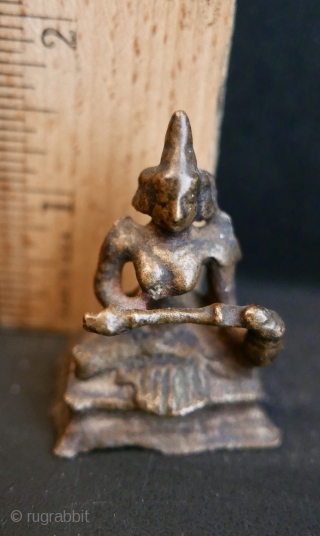 
16th c Hindu Goddess 'Annapurna';  bronze;  1 1/2"H or 3.8cm.

'Annapurna' has many epithets:  Kitchen Goddess,  Goddess of the Harvest, among others.  In Sanskrit,  Her name translates  ...