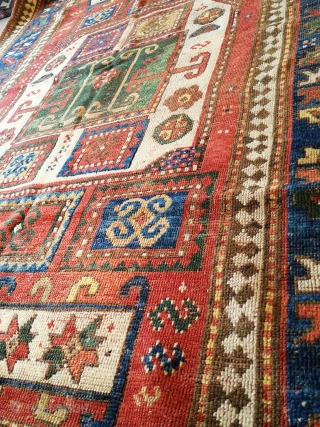 beautiful collectible kazak karachop size 222x148cm circa 1900,don't hesitate to ask for more details.                   