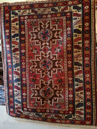 antique shirvan lesghi star size 120x95cm very fine knots                        