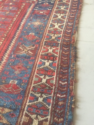 Antique tribal kurdish rug circa 1900, size 170x94cm.                         