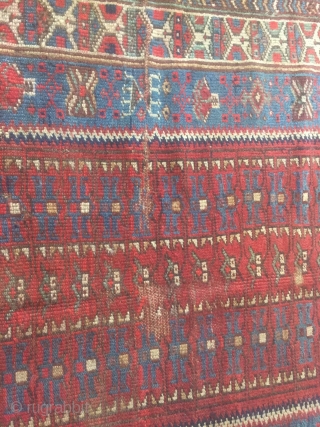 Antique tribal kurdish rug circa 1900, size 170x94cm.                         