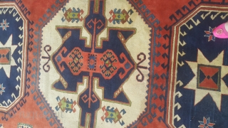 late 20th century caucasian kazak, size 300x220cm.                          