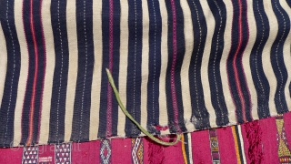 Morocco: Blanket/shawl, Ait Hadidou, High Atlas, some wear, holes, stains, washed                      