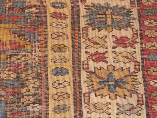 early real antique Lesghi rug.the oldest i ever saw.it was cut but still a great piece for its colours,age,and also for the number of knots it has.top quality weave and wool.a real  ...