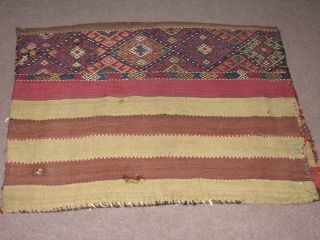 Wonderful Complate Anatolian Ala-Chuval from Malatya area.it is with jijim(cecim)work.mostly they are with soumac but this is different and rare.all good dyes and great figures and wool.please feel free to contact me.thanks 