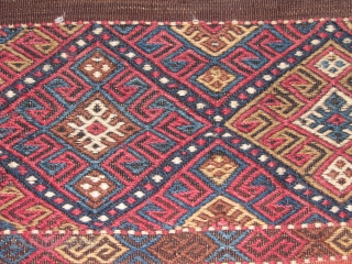 Wonderful Complate Anatolian Ala-Chuval from Malatya area.it is with jijim(cecim)work.mostly they are with soumac but this is different and rare.all good dyes and great figures and wool.please feel free to contact me.thanks 