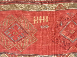 Wonderfull East Anatolian Kilim for people who loves colours..it is in two panels soined to eachother.original.great wool wonderfull,drawings with jijim(cecim) work.please feel free to contac me.thank you      