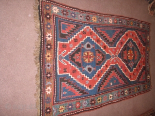 Wonderful Caucasian Rug.it is wool on wool and great condition.Possibly Kazak.second part of 19th centry.please feel free to contact me.thank you            