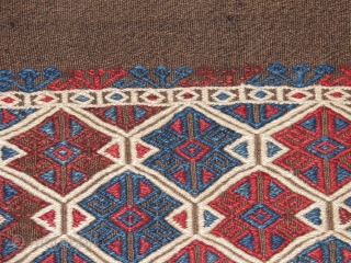 Wonderful West Anatolian Complate Chuval(Grain Bag?) with original bands(belts)at each side.It has great weave and very detailed embroidery with naturel colours.it is the best piece i ever saw of this type because  ...