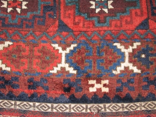 Wonderful Anatolian Carpet(Rug).Kurdish.Holbein Style(Variant?)great piece with best quality silky,shiny soft lambs wool and it has also nice embroidery at both ends over the kilim weave.All good organic vegetable dyes(colours)it has some old  ...
