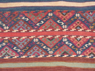 Wonderful Aleppo(Reyhanli)Kilim Runner.19th Cent.Good colours,beautifull drawings and good condition.A few minor damage nothing serious.Please feel free to contact me.Thank you             