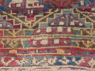 Central Anatolian?Yellow Konya,Obruk,Cappadocia?I need your helps and advice and opinions about this unusual rug dear friends,collectors,deallers,please.it is one of the most unusual piece i ever saw.the centre part has kilim weave ends  ...