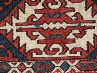 anatolian ala chuval.it has wonderfull colours.at the kilim parts it has several holes.but the soumack part is great.white colour is cotton.the work at the soumack part is high quality,colour combination is perfect  ...