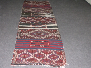 antique kurdish kilim.this lovely piece has kilim,jijim(verneh),soumack work on it.it has top quality wool and wonderfull colours.it has all the great colours what a real piece should have.it has some damages but  ...