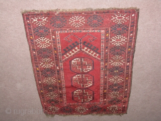 very lovely and cute Afghan,ersari? rug.it has a very cute size and great wool or camel hair.lovely naturel colours.please feel free to contact me.thank you        