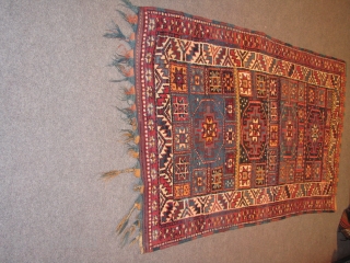 wonderfull south east anatolian herki rug with caucassian and memlung design.it is in great condition and has great colours and figures.a real rare piece and the best herki rug with colours,drawings and  ...