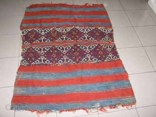 Wonderful Anatolian Ala Chual for colour lovers!!!!It has lovely,happy colours and all good dyes.It has a good age and great weaving.central parts are soumac technique and the rest parts are kilim.a real  ...