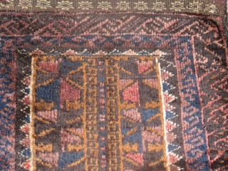 Wonderful Belouch Balisht with original kilim back with wonderful figures and weaving.good , silky wool and good colours.please feel free to contact me.thanks
          