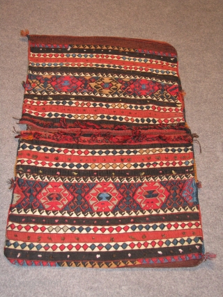 east anatolian weftless soumac(sumak) saddle bag.                           