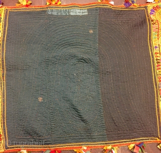 old kacchhi (takia) (ushango)pillow cover from kutch gujarat used by  kachhi rabari people from village near bhujodi done with very close and inricate  hand embroidery work.the size of the pillow  ...