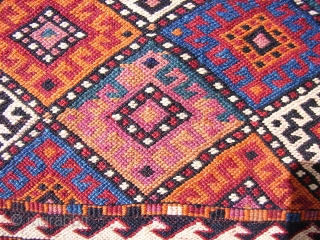 Double Bag, Ghoochan, Persia, 21 x 92 inch, 2nd half of 19th cent.; see more http://www.heinz-hegenbart.de/1/navigation-left/gallery/rare-rugs-and-bags/persia/
                 