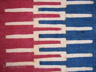 Kilim, extremely rare piece, Aleppo, Syria, 170x68 cm/67x27 inch, one side is bleached; see more: http://www.heinz-hegenbart.de/1/navigation-left/gallery/rare-rugs-and-bags/persia/
                 