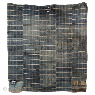 Sakiori Kotatsugake - Edo Era Indigo Rug

Indigo sakiori kotatsugake, or hearth cover. 

'Sakiori' is a woven fabric that is produced from worn out cloth and garments torn thinly and then woven tightly  ...