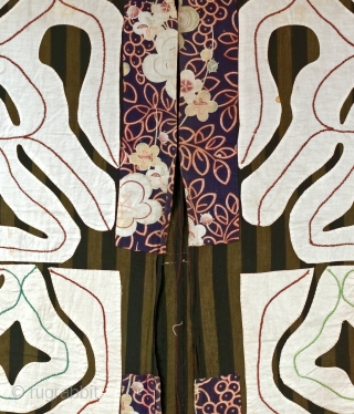 Ainu Robe - Ceremonial Kaparamip Kimono

The Ainu people traditionally used elm-bark to weave garments and accessories. By the late nineteenth century, trade between the Ainu and the mainland Japanese proliferated, increasing the  ...