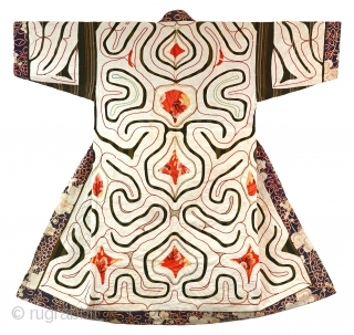 Ainu Robe - Ceremonial Kaparamip Kimono

The Ainu people traditionally used elm-bark to weave garments and accessories. By the late nineteenth century, trade between the Ainu and the mainland Japanese proliferated, increasing the  ...