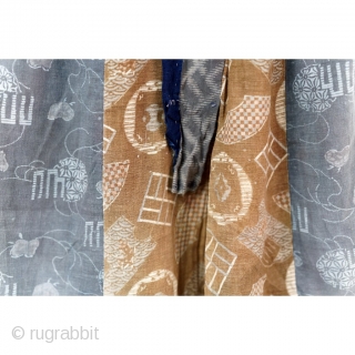 Boro Child's Kimono - Katazome Florals, Genji-mon and Plovers

A beautiful, rustic, and patched boro child's kimono. 

The principle cloth on this garment has a fantastic indigo katazome pattern: flying plovers and "Genji-mon"  ...