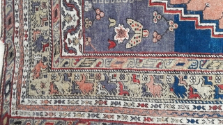 Sizes 6.1/ 4.3 inches
155cm / 110cm
Antique 19th century anatolian rug Mujur.
In good condition 
To take from Los Anjeles
Or sending is possible too.
Price :  best offer       