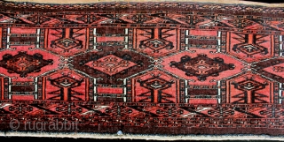Here is a Saryk wedding trapping,late 19th Cent., 48"X14".Referred to as Kejebe design.The condition is good, pile is not full but such fine weavings were usually short pile when made to begin  ...