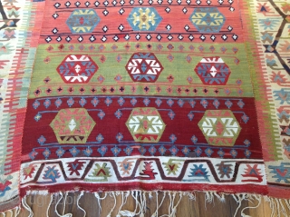 Thurkish/ Konya kilim. Excellent and original condition. 
Size 5'5x11 (168x336 cm)                      