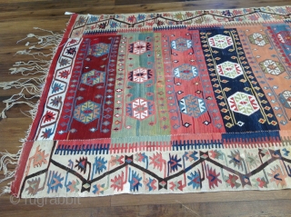 Turkish / Konya Kilim. Excellent and Orjinal condition. Size 5'5x11 (168x336)                      