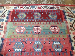 Turkish / Konya Kilim. Excellent and Orjinal condition. Size 5'5x11 (168x336)                      