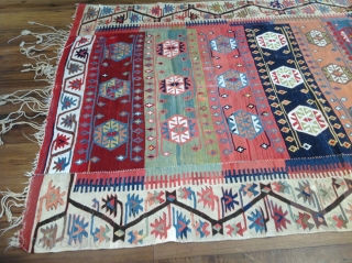 Thurkish/ Konya kilim. Excellent and original condition. 
Size 5'5x11 (168x336 cm)                      