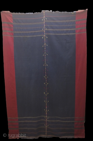 Exceptional Waziri shawl . Silk and Cotton 246 x 160 cm                      