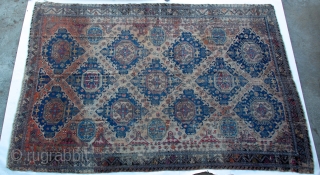 19th-C Anatolian Turkish Sumac Rug 13' x15' unusually large.                        