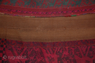 Aksu overskirt Potolo, Chuquisaca Bolivia, wool 1940-60s 50" x 32"                       