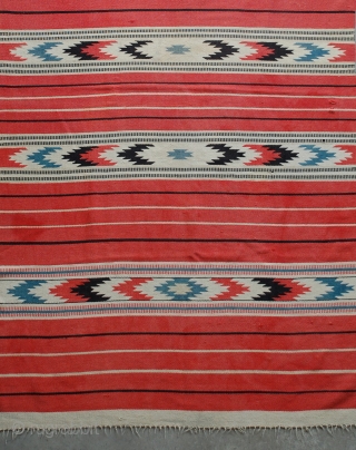A Rio Grande Blanket, tightly woven of native hand spun soft wool.
late 19c,
Emerson Woelffer collection,
82" x 47.5"
P.O.R.                