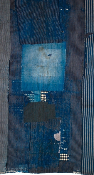 Japanese Boro Futon
An exceptional indigo patched Boro futon cloth from old Japan, when many poor farming families recycled generations of worn out indigo cloth into patchworks of great soulful beauty, only appreciated  ...