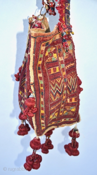 Banjara Embroidered Four-sided Marriage Bag, from Madhya Pradish, early 1900s.                       