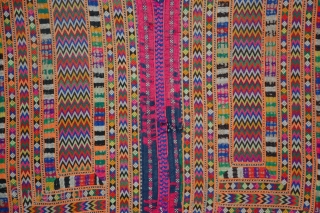 Baluchi Embroidered Dress Panel.
The embroidery of Baluchistan, Pakistan is called "doch" and is unique in its intricate repetitive geometric patterns and colors. This woman's dress yoke from Baluchistan (pashk) features a repertoire  ...
