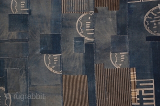 Antique Indigo Patched Boro Cloth
 An exceptional indigo patched Boro textile cloth from old Japan, when many poor farming families recycled generations of worn out indigo cloth into patchworks of great soulful  ...
