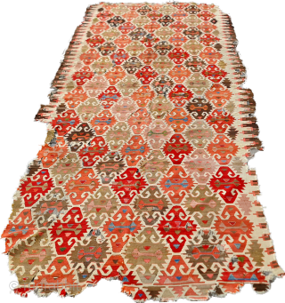 Size;150x360cm,
Central anatolia, Cappadocia (aksaray) kilim.                            