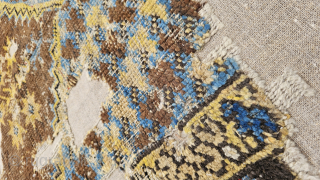 Size ; 110 x 130 cm
West anatolia, Ghördes or Kula
Early piece!
I love the imperfections, the tears, and the fraying in a rug. They reveal the passage of time and its touch on  ...