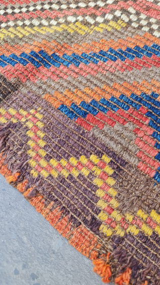 Size ; 120 x 280 cm
Central anatolia, Cappadocia (Konya)
Reviving the artistry of 19th-century Konya: this magnificent Jijim is a testament to the skill and creativity of Anatolian weavers. The intricate Zili technique  ...