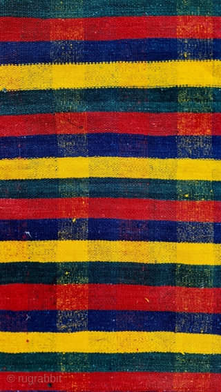 Size ; 210x320 cm,

Central anatolia, Konya.
Wool on cotton.
Circa 1890s
All natural dyes .

Nomad tent cover.                   